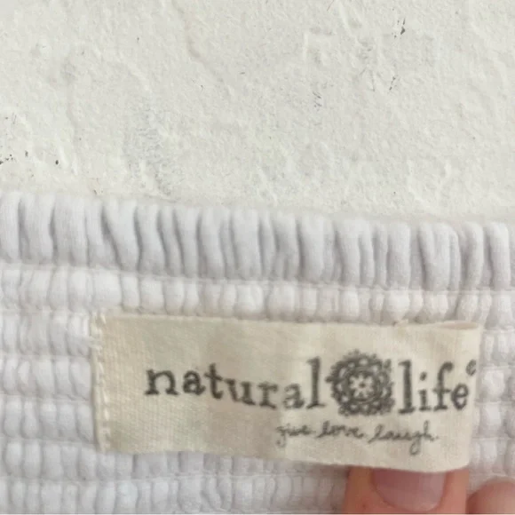 Natural Life-  White Gauze Textured Midi Sundress- L - Picture 12 of 14